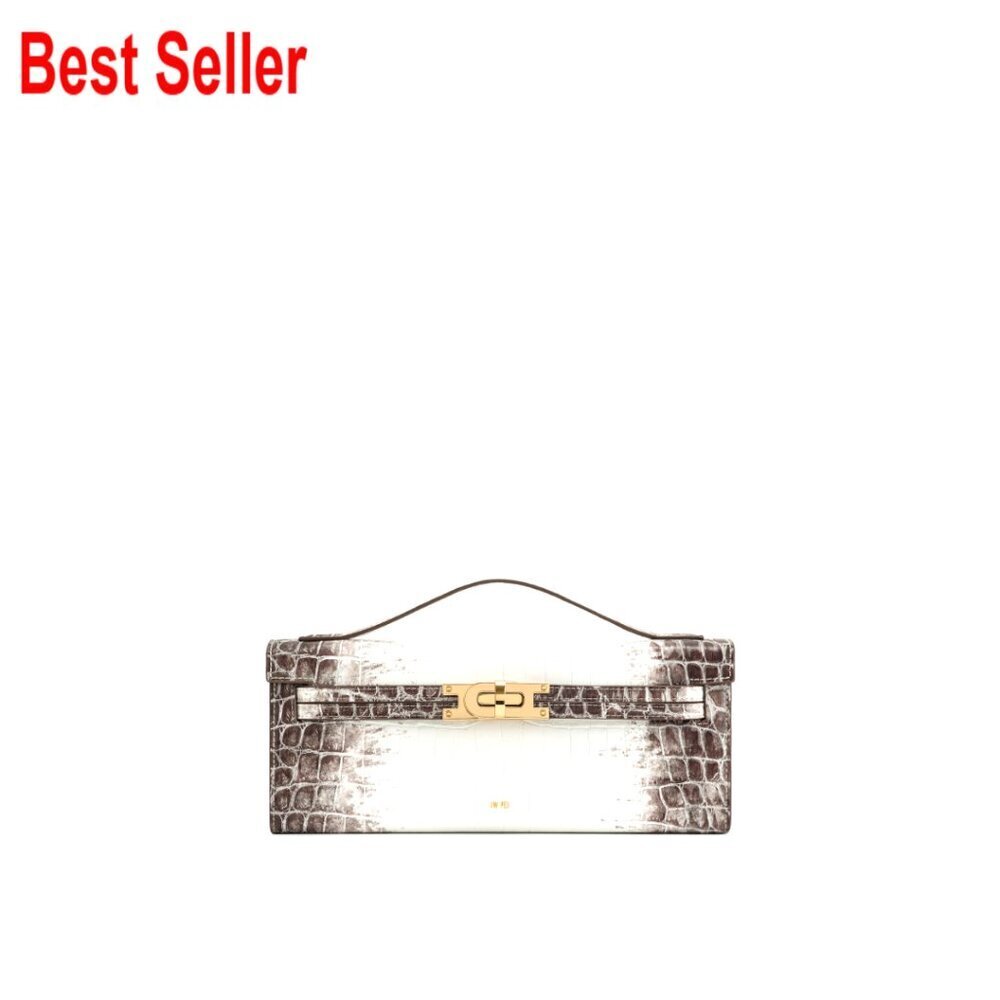 Structured Top Handle Bag with Croc-Embossed Vegan Leather